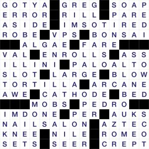 April 27, 2026 - WSJ Crossword Answers Today